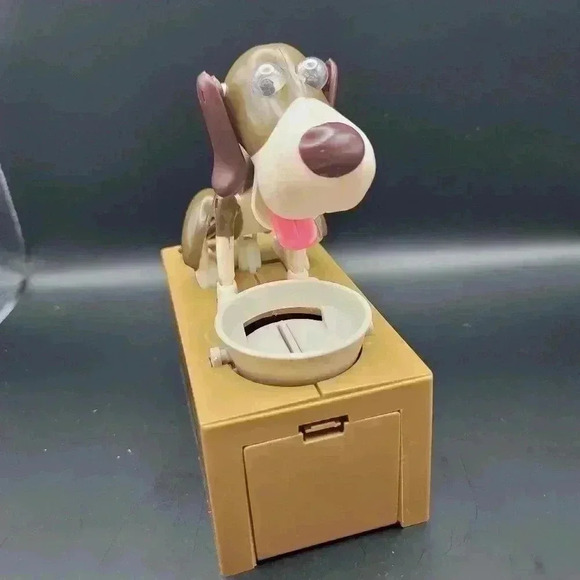 HUNGRY DOG COIN BANK WITH MOVEMENT PRE-OWNED - Picture 1 of 5